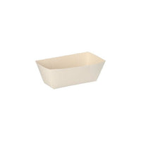 The PAPSTAR "Pure" sauce trays (3.5 x 3 cm, white) by PAPSTAR GmbH—ideal for snacks, perfect for the food service industry, and available in packs of 50 with shrink wrap.