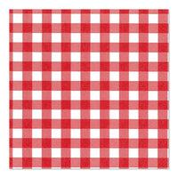 PAPSTAR 100 serviettes, 3 épaisseurs (33 x 33 cm), de PAPSTAR GmbH – motifs à carreaux rouges et blancs au design intemporel, parfaits pour des décorations de table élégantes.