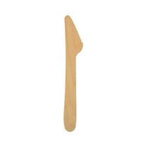 Un seul PAPSTAR 10 couteaux, bois « pure » de PAPSTAR Couteau à manche plat et à lame partiellement dentelée, représenté sur un fond blanc uni.