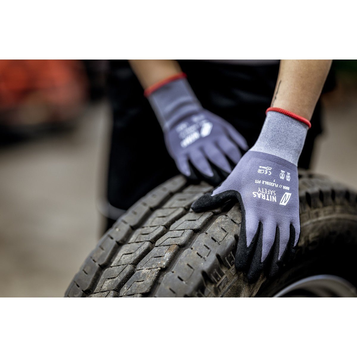 NITRAS FLEXIBLE FIT, guanti da montaggio, grigio/nero