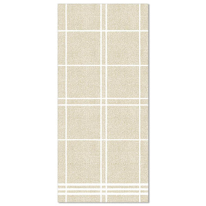 I 50 tovaglioli PAPSTAR della "ROYAL Collection" 1/6 piegatura 48x33 cm della PAPSTAR GmbH si distinguono per il loro design a griglia beige-bianco e offrono un aspetto tessuto, ispirato alla ROYAL Collection - ideale per abbellire ogni tavola apparecchiata con stile.