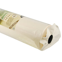 A roll of PAPSTAR tablecloth "ROYAL Collection" champagne (25 m x 1.18 m) from PAPSTAR GmbH lies on its side and is slightly bent at one end; the label with text and graphic is partially visible, the core is recognizable.