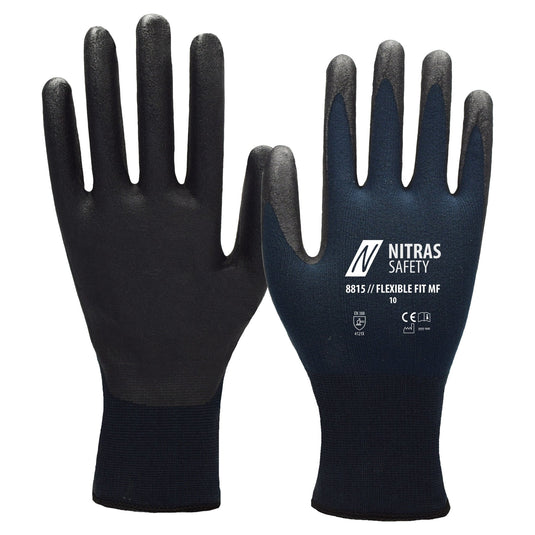 NITRAS FLEXIBLE FIT MF, Montagehandschuhe, dunkelblau / schwarz