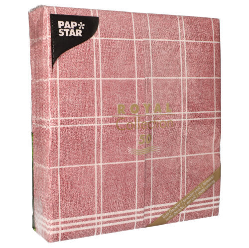 Un pacchetto da 50 PAPSTAR tovaglioli "ROYAL Collection" 1/6 piegatura (48 x 33 cm) della PAPSTAR GmbH, design "Kitchen Craft", ideale per la decorazione da tavola elegante.