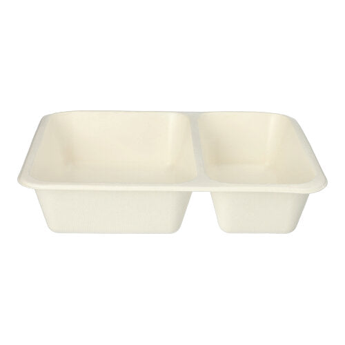 The PAPSTAR 50 sealable sugarcane bowls from PAPSTAR GmbH are rectangular, two-part dining bowls (4.9 x 22.7 x 17.8 cm) made from light, eco-friendly sugarcane with PLA coating for additional sustainability – ideal for meals or snacks.