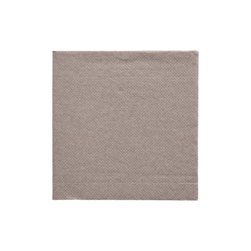 Une serviette simple, carrée et grise - PAPSTAR serviettes pli 1/4, 24x24 cm gris de la "DAILY Collection" (20 pièces) - est posée à plat sur un fond blanc.