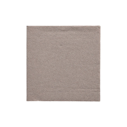 Une serviette simple, carrée et grise - PAPSTAR serviettes pli 1/4, 24x24 cm gris de la "DAILY Collection" (20 pièces) - est posée à plat sur un fond blanc.