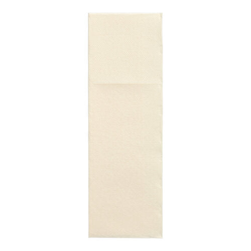 Sur un fond blanc simple, une serviette PAPSTAR 50 serviettes « DAILY Collection » non pliée (48 x 30 cm, pli pour couverts) de la PAPSTAR GmbH est représentée.