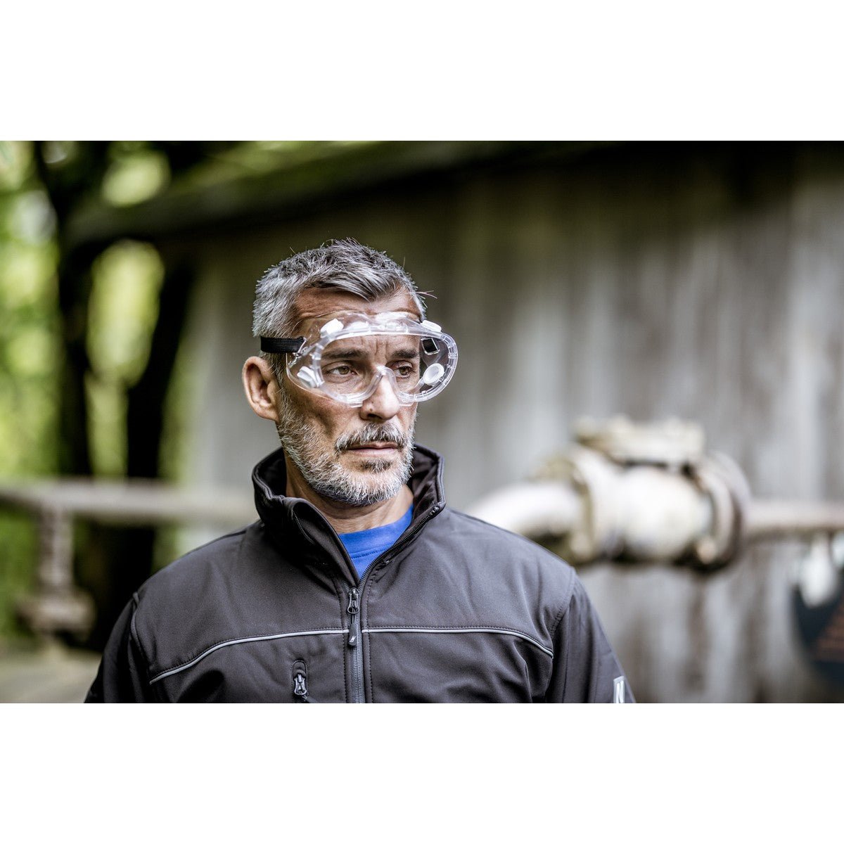 NITRAS VISION PROTECT BASIC, Vollsichtbrille, transparent / transparent, EN 166 | Packung (10 Stück)