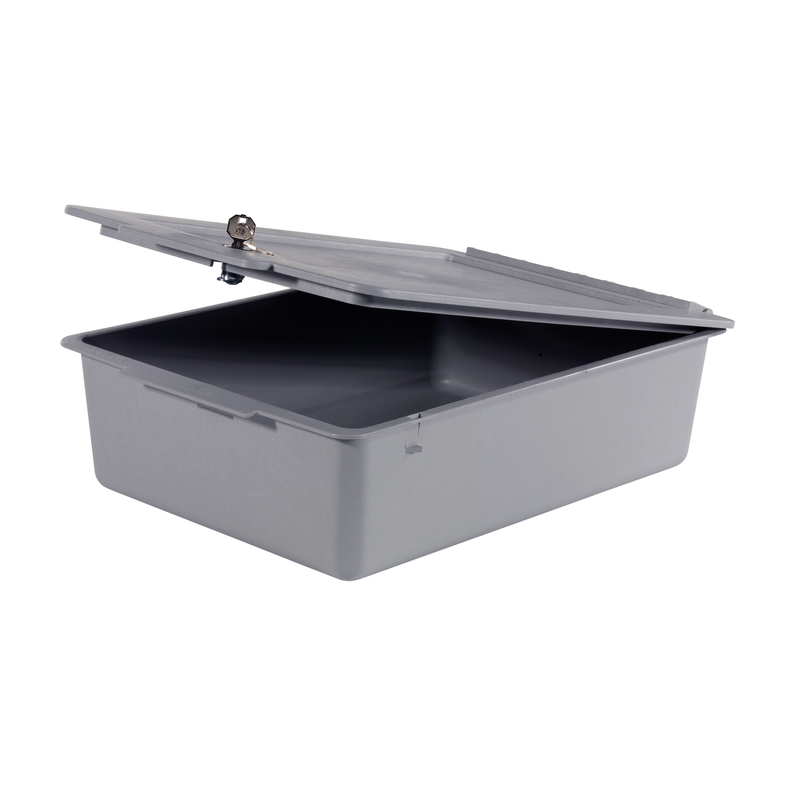 Numatic storage tray 120 mm deep with lid without compartments, gray | Pack (1 piece)