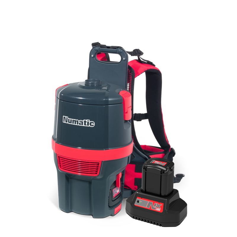 Numatic Batterie-Rucksacksauger RSB150NX/1, graphit, Zubehörset AA30E | Packung (1 Stück)