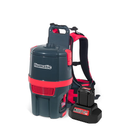 Numatic Batterie-Rucksacksauger RSB150NX/1, graphit, Zubehörset AA30E | Packung (1 Stück)
