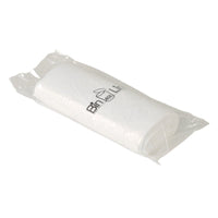 A roll of 20 white Bin Line bags, 40 L (600x900 mm, 10 my LLDPE), from Abena Re-Seller GmbH, in a transparent plastic package with the words "Bin Lin" printed on it and an image of a trash can on the outside.