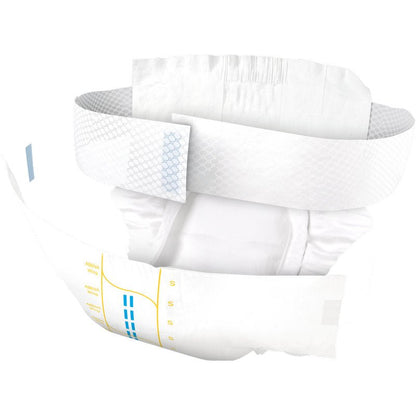 L'ABENA Wing Premium de Abena Re-Seller GmbH est présenté ouvert, montrant le rembourrage intérieur, les finitions élastiques aux jambes, les languettes réglables et les indicateurs d'humidité - protection et confort parmi les produits modernes d'incontinence.