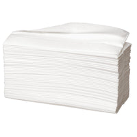 Eine Packung von 153 Abena Re-Seller GmbH Papierhandtüchern, 2-lagig, Weiß, je 23x31 cm, ist sauber gestapelt vor einem einfarbigen Hintergrund abgebildet.