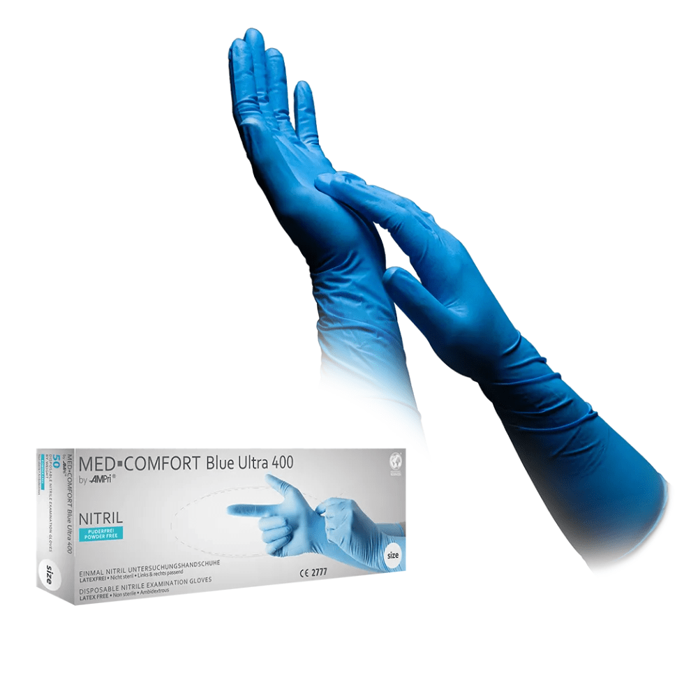 ampri gmbh handschuhe AMPri MED-COMFORT BLUE ULTRA 400 Nitrilhandschuhe