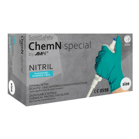 AMPRI Solidsafety Chemn Special Nitril Protection des produits chimiques Gants S - xxl