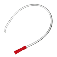 The B. Braun disposable catheter for men with a Tiemann tip, 40 cm, featuring a clear design with a red Tiemann tip, is manufactured by the B. Braun Manufactured by Deutschland GmbH & Co. KG for precision applications.