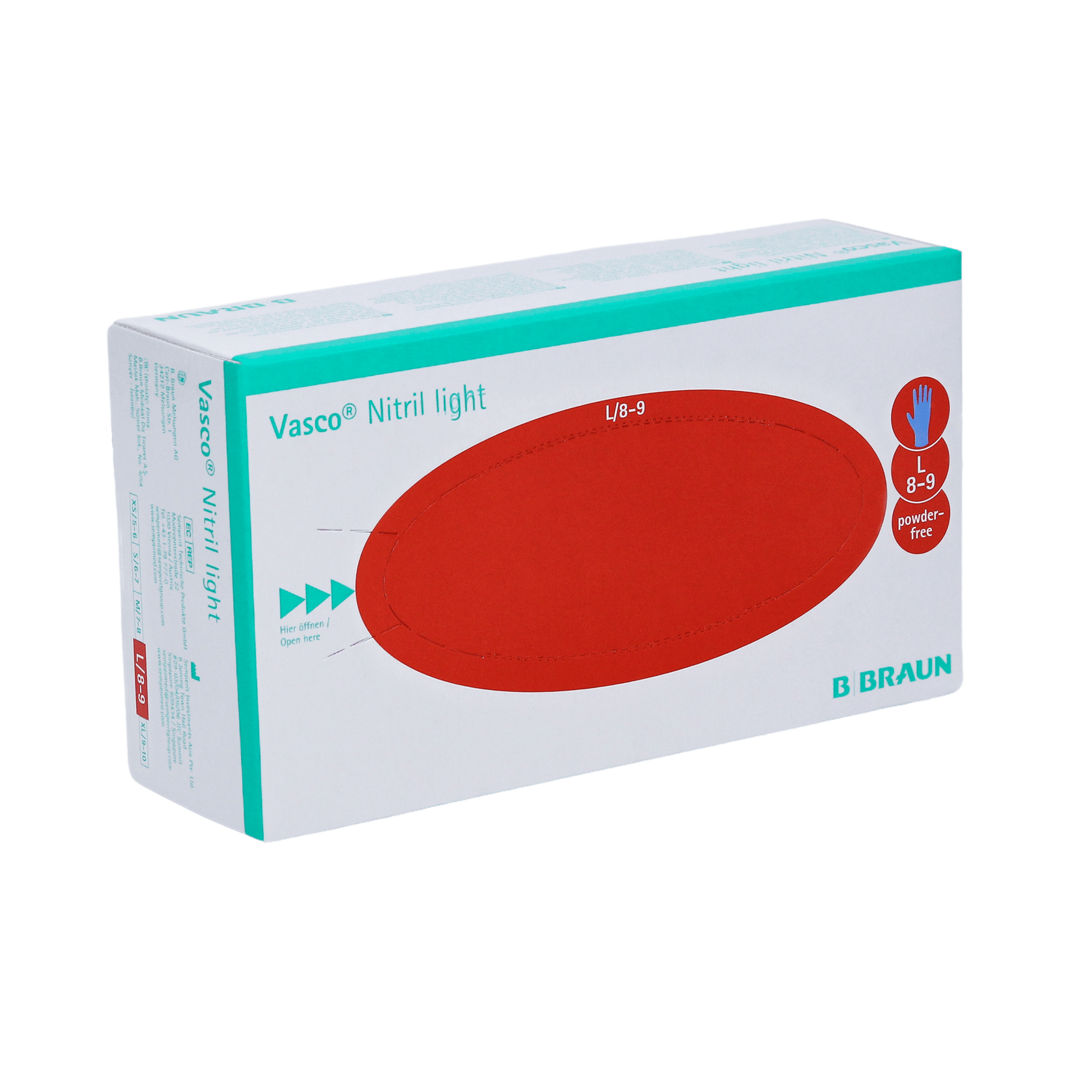 B. Braun Vasco® Nitril light Untersuchungshandschuhe, 100/90 Stück