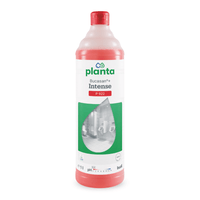 Una bottiglia di plastica da 1 litro di Buzil Bucasan®+ Intense P 922, un detergente ecologico per sanitari e anticalcare a base di acido metansolfonico prodotto da BUZIL-WERK Wagner GmbH & Co. KG. L’etichetta è prevalentemente bianca con testo verde e presenta un ritaglio a forma di goccia che raffigura un bagno, indicato per la rimozione delle incrostazioni minerali. Il flacone è dotato di un tappo rosso.