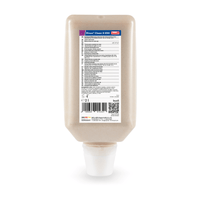 The Buzil Rinax® Clean H 830 Hand Wash Gel by BUZIL-WERK Wagner GmbH & Co. KG is a rectangular dispenser bottle containing hand cleanser for gentle cleaning. It has a white cap at the bottom and is labeled with text and a barcode. When placed upright with the cap facing down, it symbolizes professional hygiene.