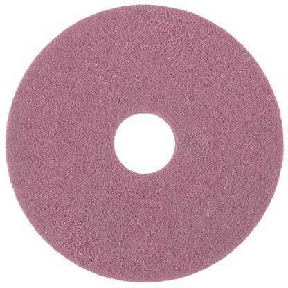 Das Diversey Twister Pad Pink für Vinylböden von Diversey Deutschland GmbH & Co. OHG ist ein rundes, flaches, rosafarbenes Pad mit rauer Oberfläche und Mittelloch, das mit mikroskopisch kleinen Diamanten ausgestattet ist, um Vinylböden optimal zu reinigen und zu polieren.