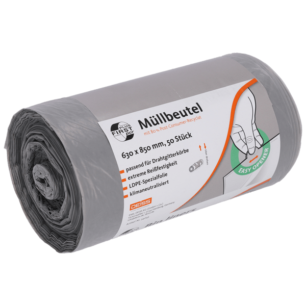 DEISS First Plus Pcr Müllsäcke 80 Liter, 34043
