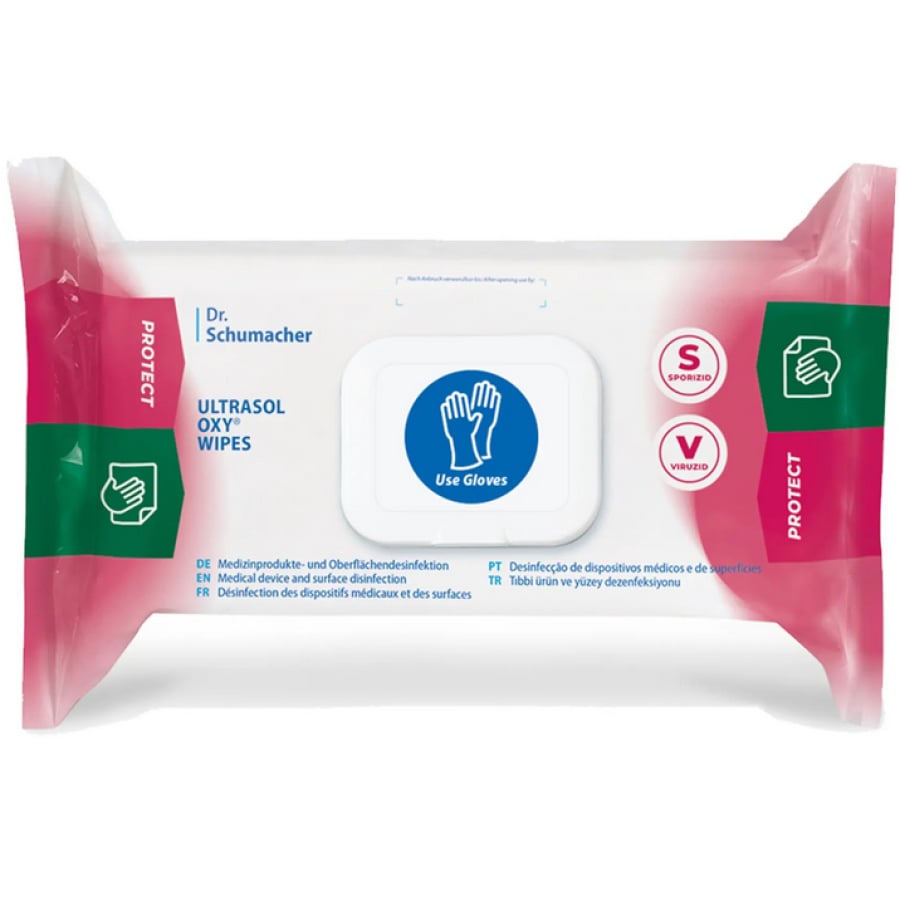 Dr. Schumacher Ultrasol Oxy Wipes Salviette disinfettanti | Confezione (108 salviette) 