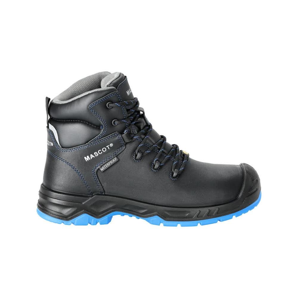 Bottes de sécurité S3 à lacets Bottes de sécurité Chaussures de sécurité S3, noir/bleu grain
