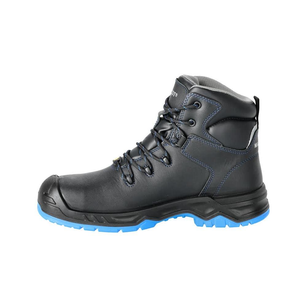 Bottes de sécurité S3 à lacets Bottes de sécurité Chaussures de sécurité S3, noir/bleu grain