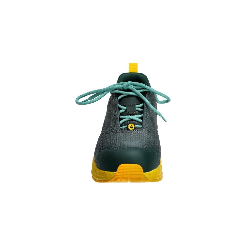Chaussures de sécurité S1PS, chaussures de sécurité à lacets S1PS, vert forêt/jaune soleil