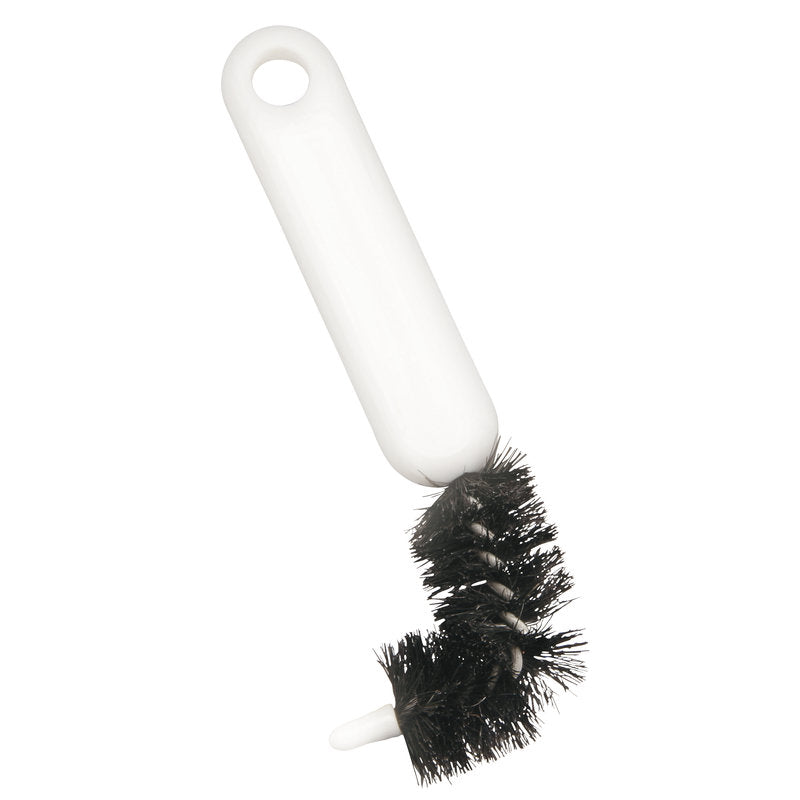 La BROSSE DE DÉBORDEMENT D'ÉVIER BORSTI. POIL PUR, DOUX, 130Xø 25MM de Haug Bürsten KG est idéale pour le nettoyage sanitaire et grâce aux poils doux et au design ergonomique, elle est parfaite pour le nettoyage des zones difficiles d'accès dans l'évier, comme par exemple les débordements.