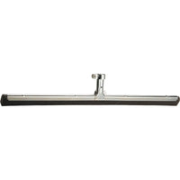 La LAME À EAU, MOUSSE ALVÉOLAIRE, MÉTAL, 550 × 20 × 25 mm de Haug Bürsten KG est une raclette métallique dotée d'une lame droite en caoutchouc noir et d'un support central : c'est l'outil idéal pour nettoyer les surfaces.