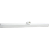 The white, food-safe WATER SKIMMER (single-lip, 620x35x25mm) from Haug Bürsten The KG with a straight blade is the ideal hygienic cleaning tool for professional kitchens.