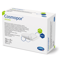 Hartmann Cosmopor® sterile silicone, individually sealed, in folding boxes, 7.2 x 5 cm, 10 pieces