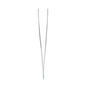 An anatomical forceps by Hartmann Adson, a straight 12 cm long metal forceps by Paul Hartmann AG with a textured handle and green tip, elegantly set against a flawless white background.
