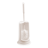 The Haug Bürsten Round toilet set from Haug Bürsten KG is a white toilet brush set with a cylindrical holder and handle, perfect for cleaning the toilet. The brush head stands upright in the holder and features a sleek and practical design that reflects the quality of the products from Haug Bürsten is characteristic of it.