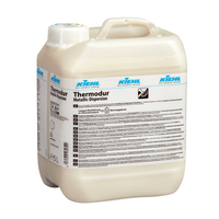 5-liter plastic container of Johannes Kiehl KG Thermodur Universal Dispersion with a white cap and blue branding for indoor and outdoor floor care. Sold in a box of 2 bottles. Label includes product information and instructions.