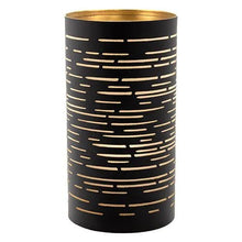 Papstar Securit® candle holder Ø 8 cm x 15 cm black/gold