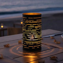 Papstar Securit® candle holder Ø 8 cm x 15 cm black/gold