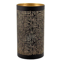 Papstar Portacandele Securit® Ø 8 cm x 15 cm nero/oro