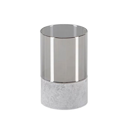 Papstar Candela LED Securit® Ø 8 cm grigia "Gracia"