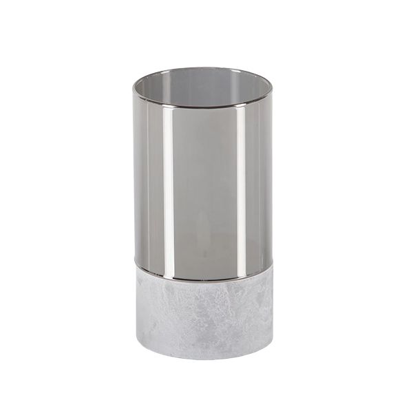 Papstar Candela LED Securit® Ø 8 cm grigia "Gracia"