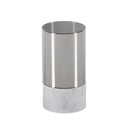 Papstar Candela LED Securit® Ø 8 cm grigia "Gracia"