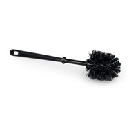 The Nölle Profi toilet brush in black (38 cm, Ø 75 mm) from Nölle Profi Brush Bürsten- & Pinseltechnik e.K. stands out thanks to its durable plastic handle and round brush head—ideal for the bathroom, photographed against a white background.