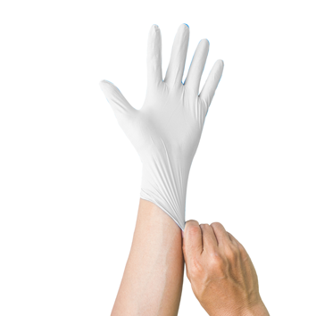 Saraya nitrile disposable gloves EX MD white