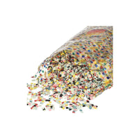 Un sachet de 1 000 g PAPSTAR Des confettis en papier, colorés PAPSTAR La GmbH diffuse des confettis brillants de couleur jaune, rouge, noire, blanche et bleue sur une surface blanche – idéal pour les fêtes et les décorations festives.