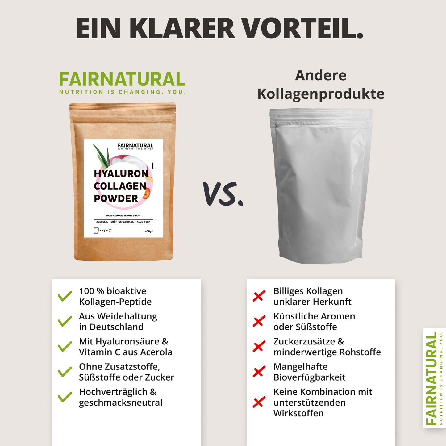 Polvere ialuronica al collagene