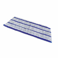 La housse de balai « Arcora Ultra Runner Blue Velcro » d'Arcora International GmbH est une housse rectangulaire en microfibre bleue et blanche, ornée de bandes bleues parallèles, conçue pour les systèmes de nettoyage professionnels et pour un nettoyage efficace des sols. Elle est représentée sur un fond blanc.
