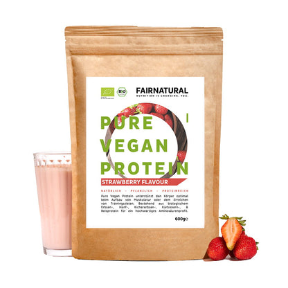 Poudre de protéine vegan bio fraise sans soja